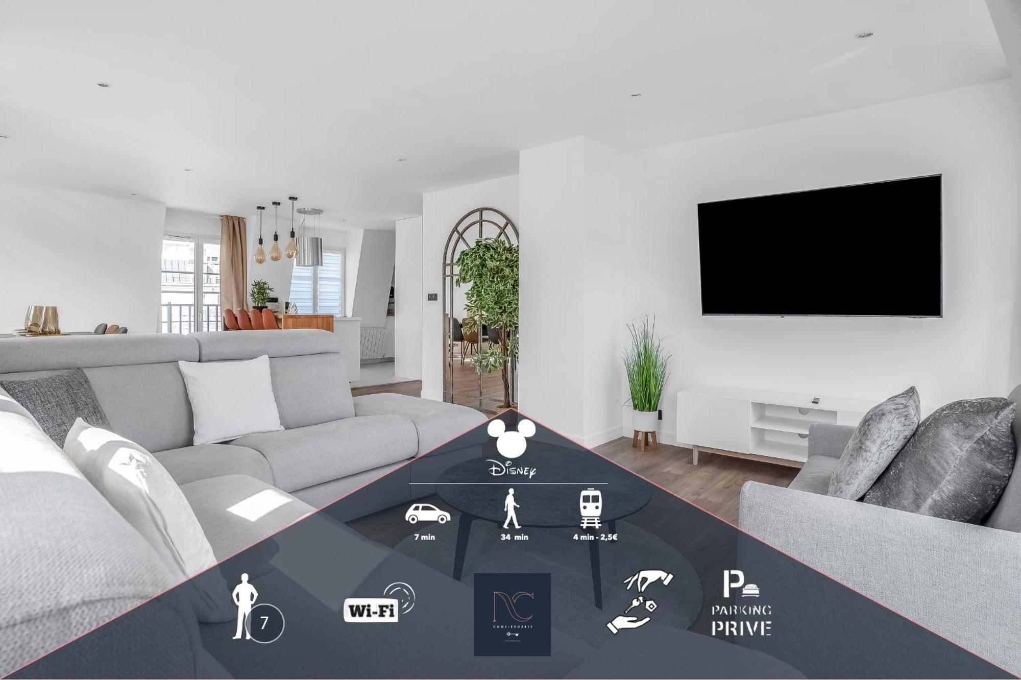 Disneyland-Paris 7 Pers, Netflix, Wifi, 2 Parking Chessy  Exterior foto